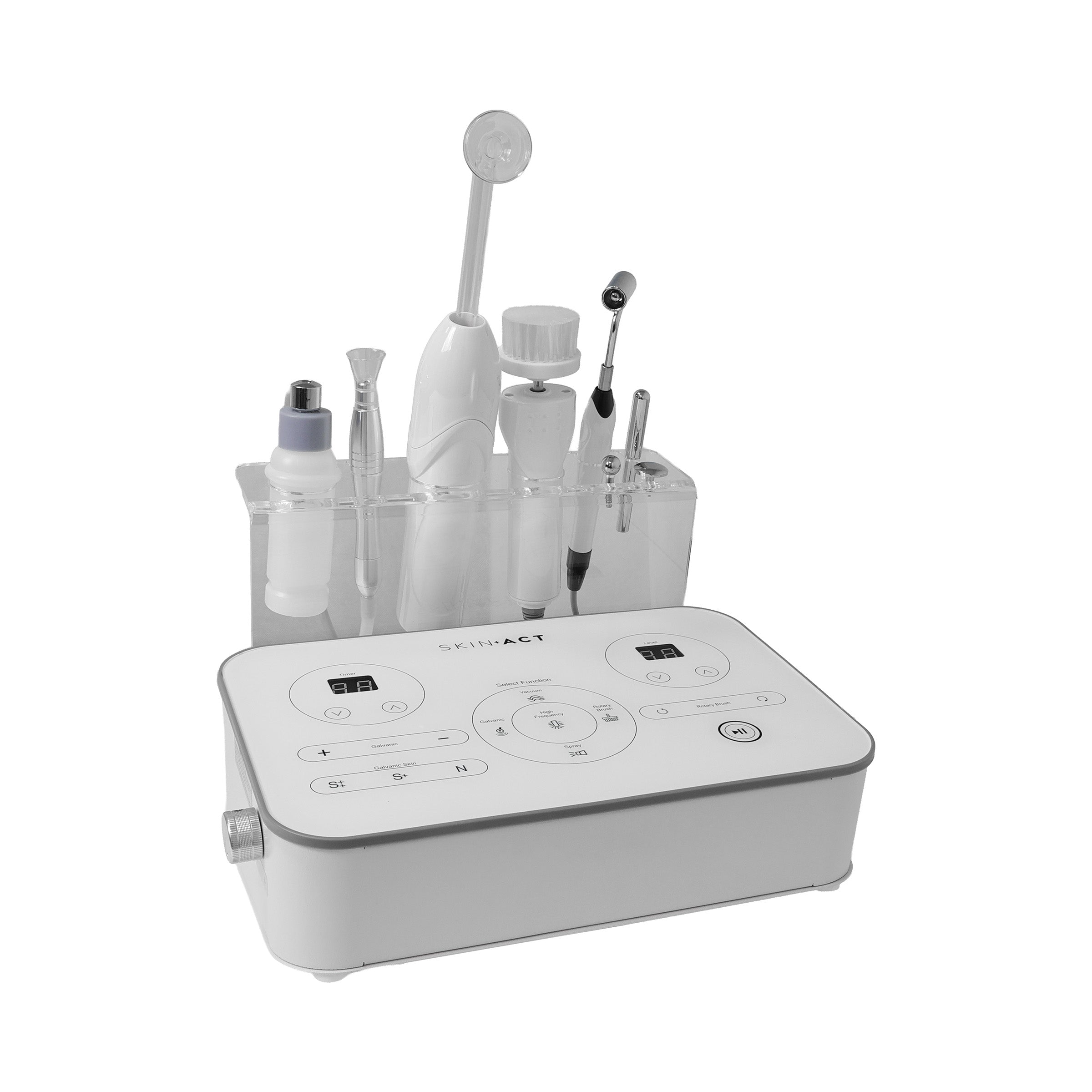 5-in-1 Skincare Unit (High Frequency, Galvanic, Brush, Spray, and Vacuum)