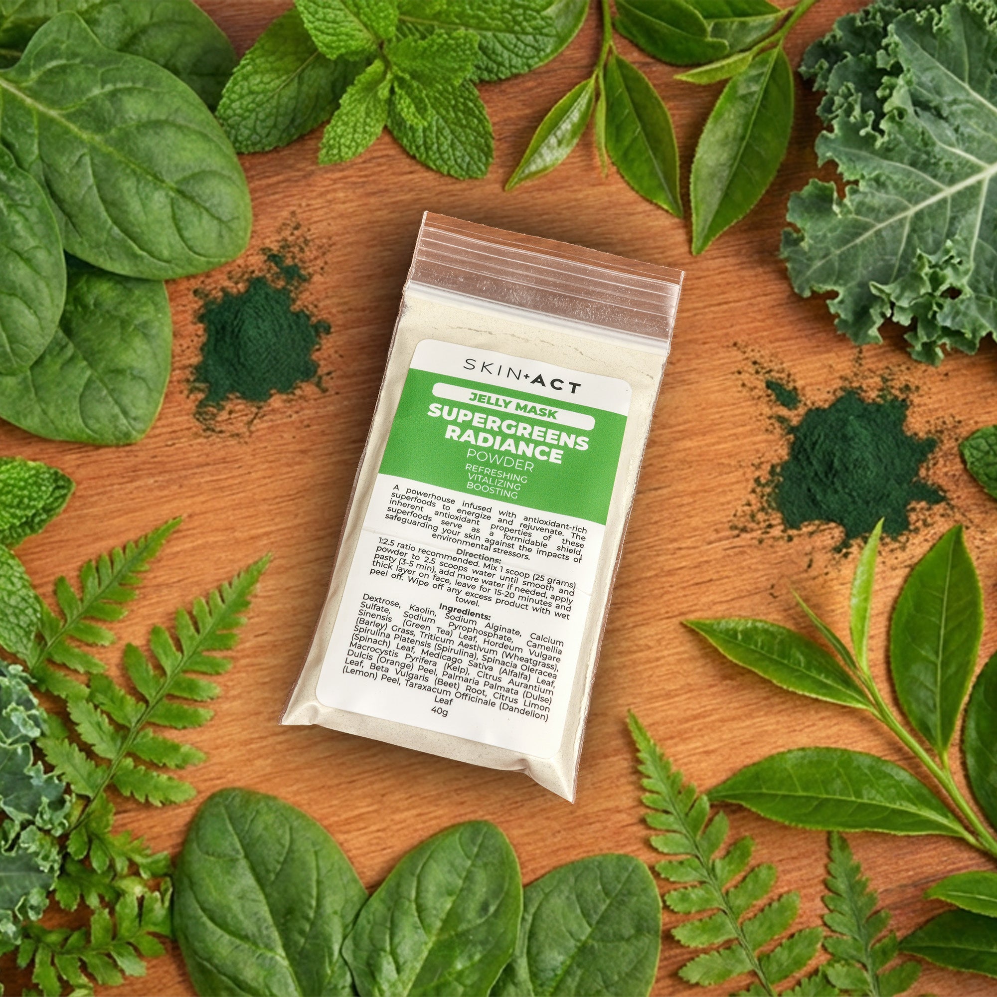 Supergreens Radiance Jelly Mask Powder, 40g (3 Pack)