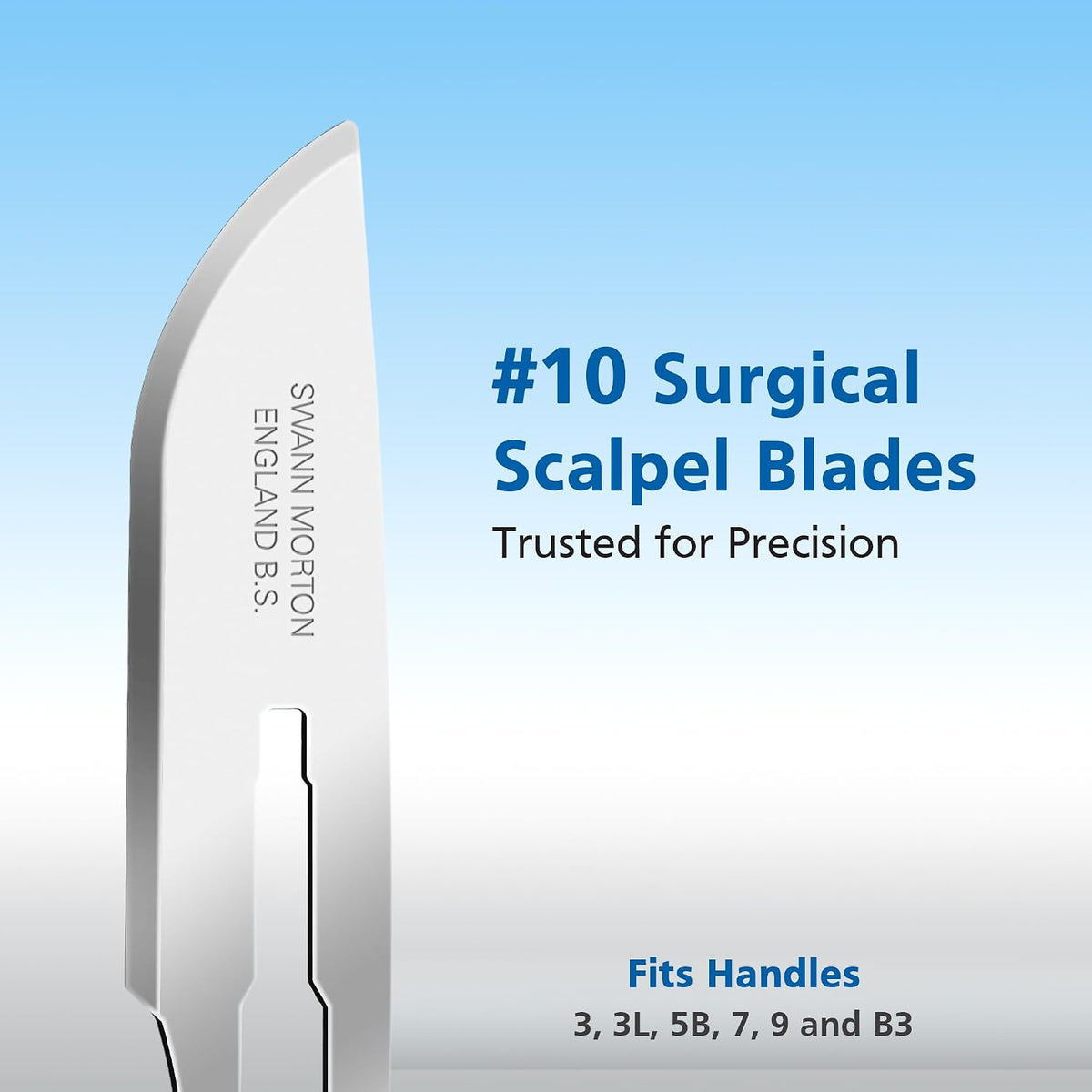 Swann Morton Dermaplane Sterile, Stainless Blade Size 10, 100 Pack
