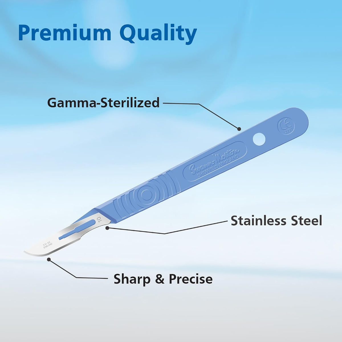 Swann Morton Scalpels Size 10R Single-Use Disposable (10 Pack)