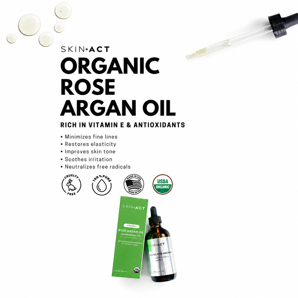 Organic Rose Argan Oil 4 oz