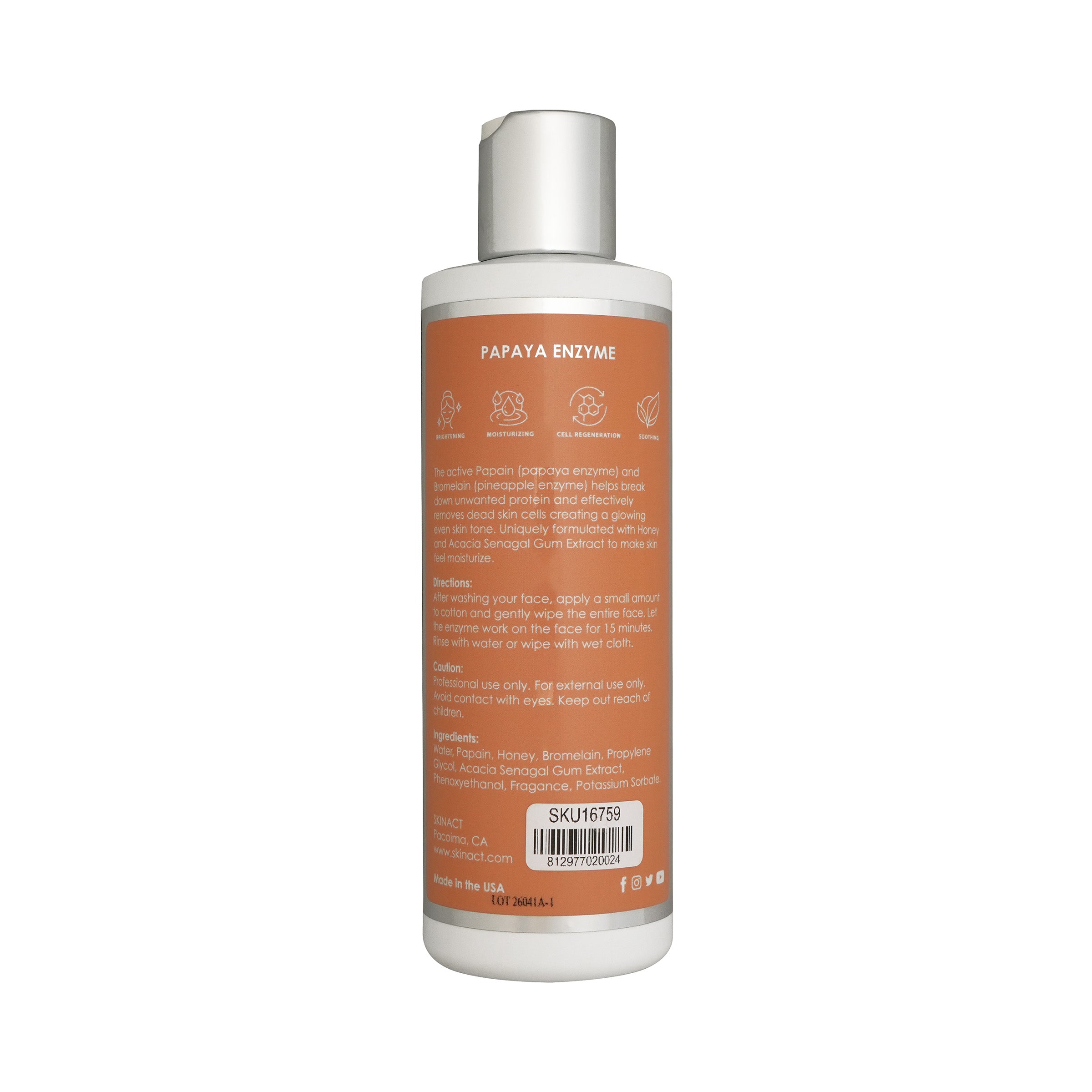 Skinact Papaya Enzyme - 8oz Bottle