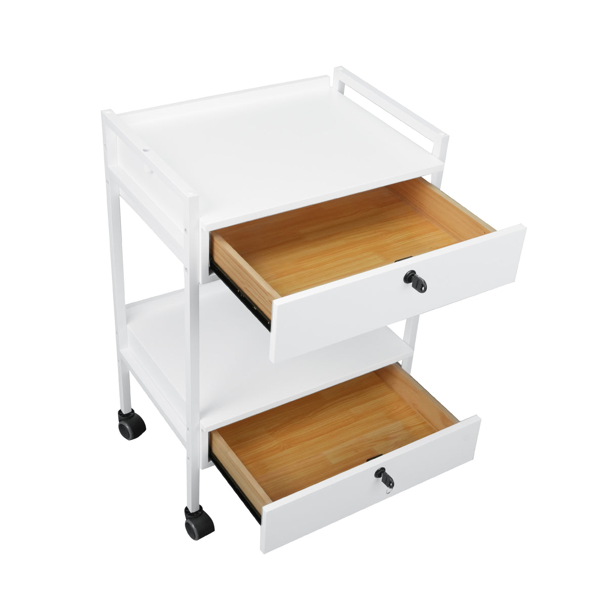 Pro Double Drawer Salon Trolley Cart