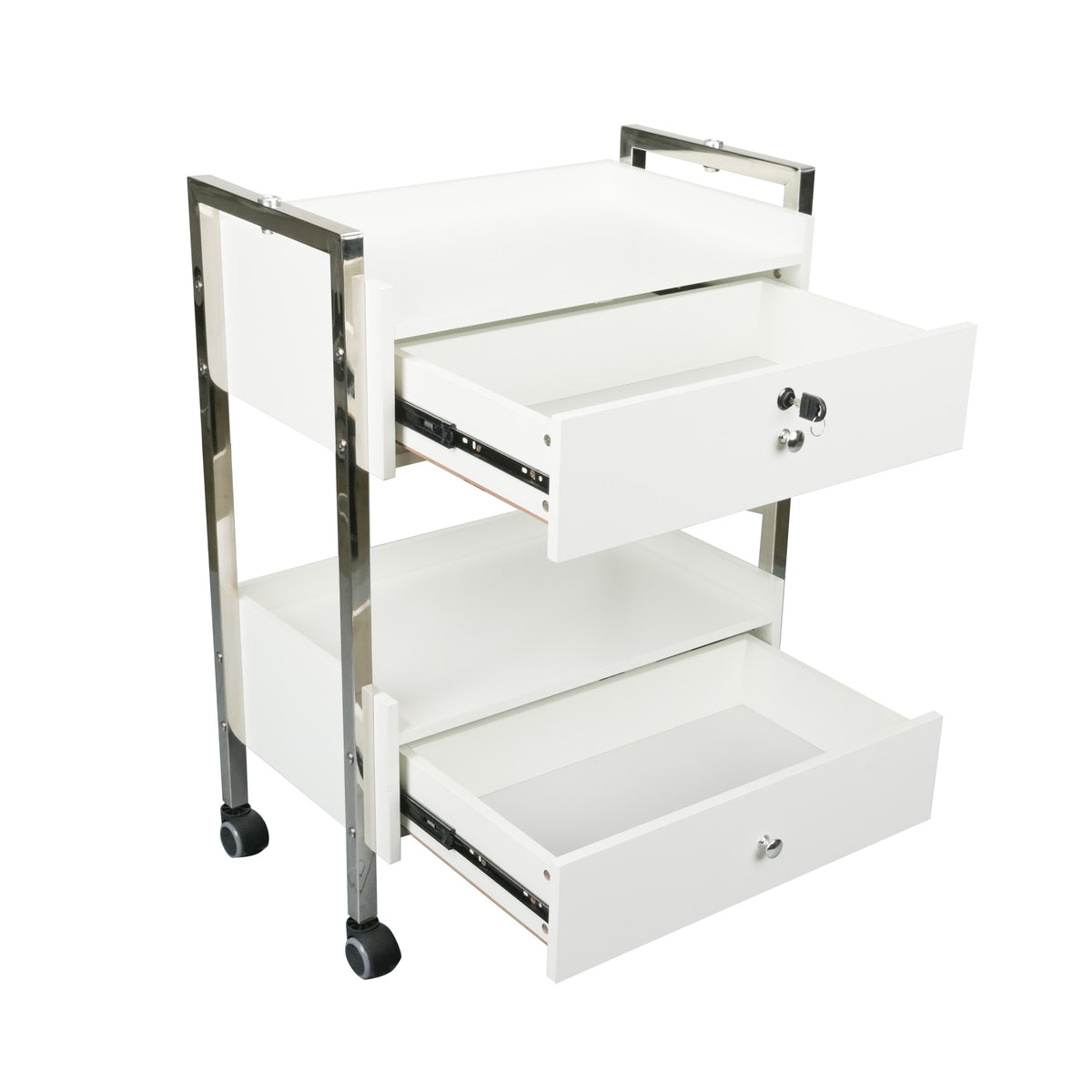 Salon Spa Cart with Two Drawers on Wheels