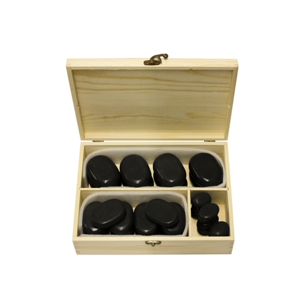 36 Piece Basalt Lava High Polish Hot Stone Massage Kit