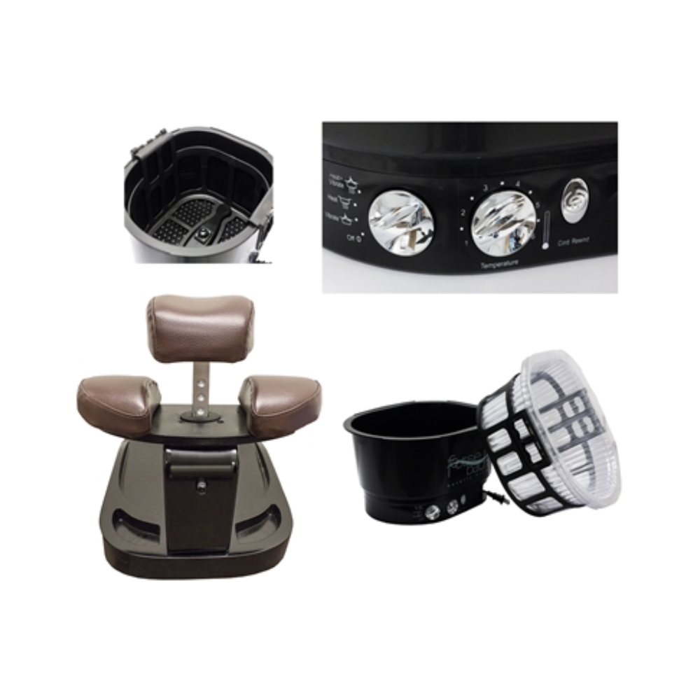 Milan Portable Pedicure Spa Base (Optional Footsie Bath Add-On)