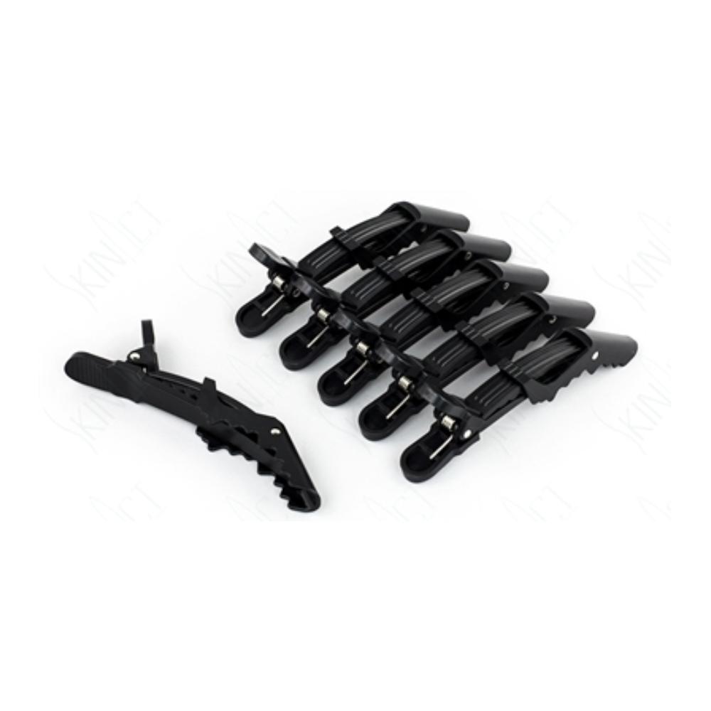 Black Comfort Grip Alligator Clips 6 Pack