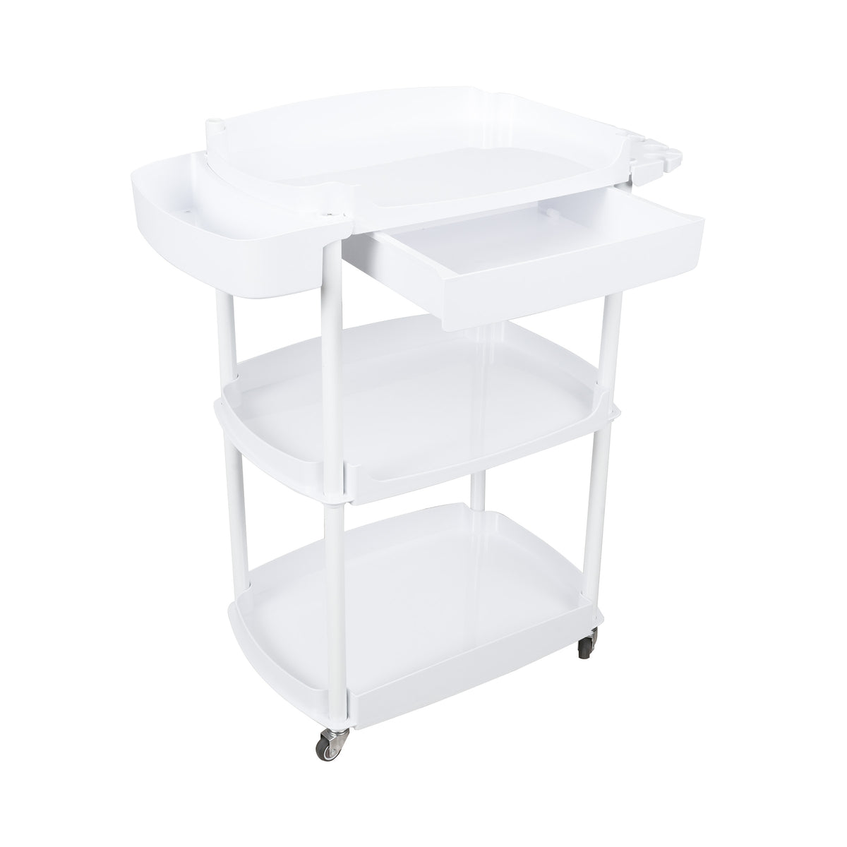 3-Shelf Spa Utility Cart with Drawer & Mag Lamp Holder