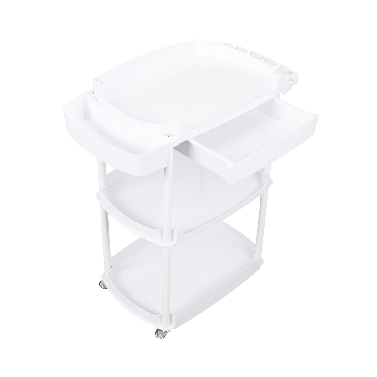 3-Shelf Spa Utility Cart with Drawer & Mag Lamp Holder