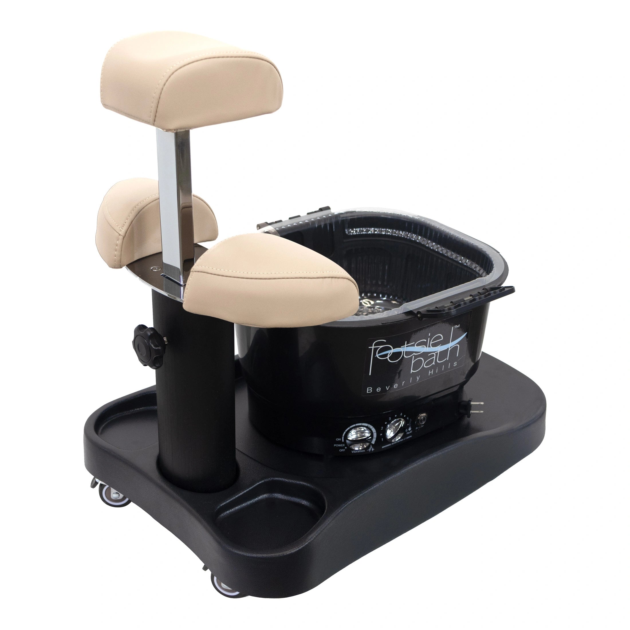 Milan Portable Pedicure Spa Base (Optional Footsie Bath Add-On)