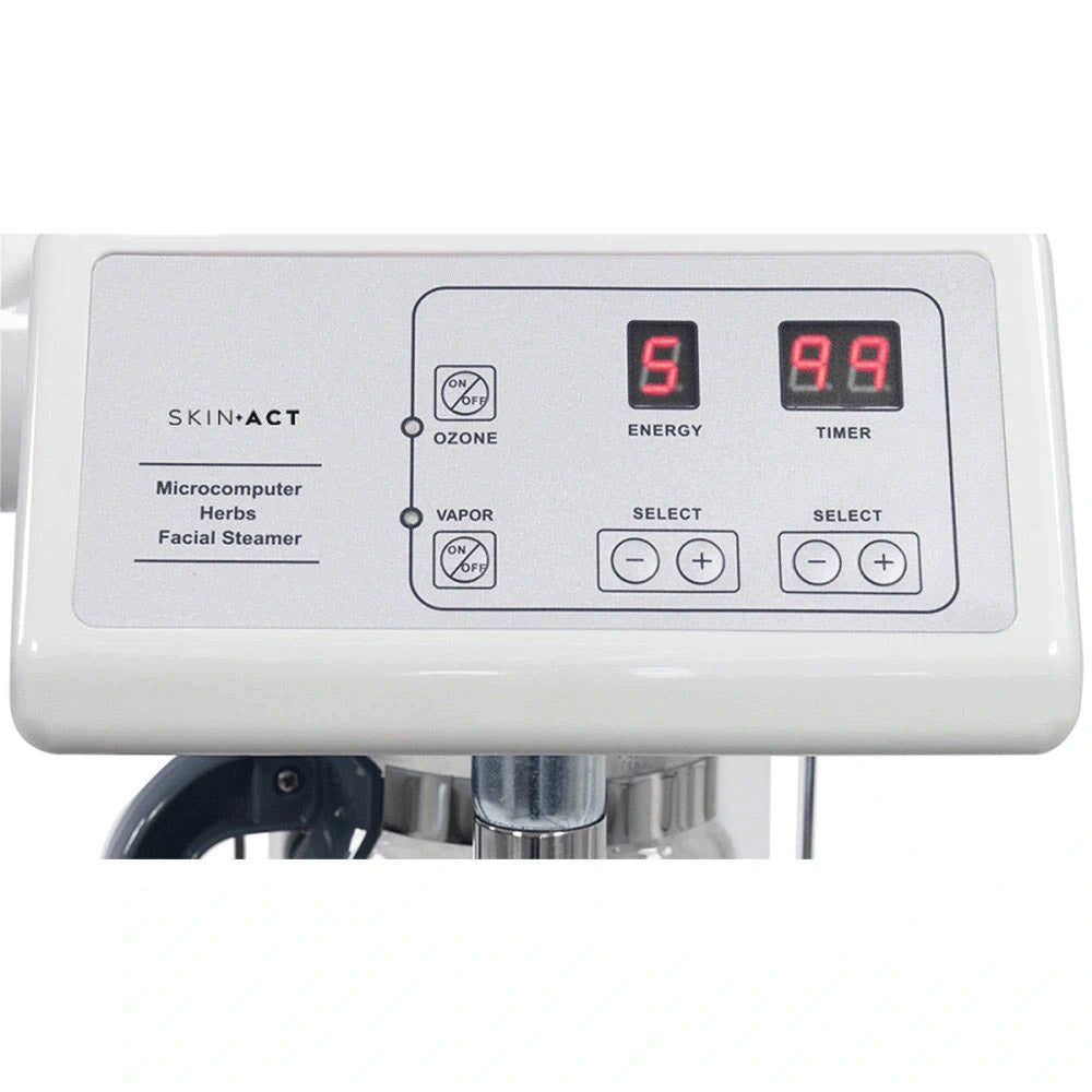 Digital Euro Facial Steamer With Aromatherapy + LED Magnifying Lamp