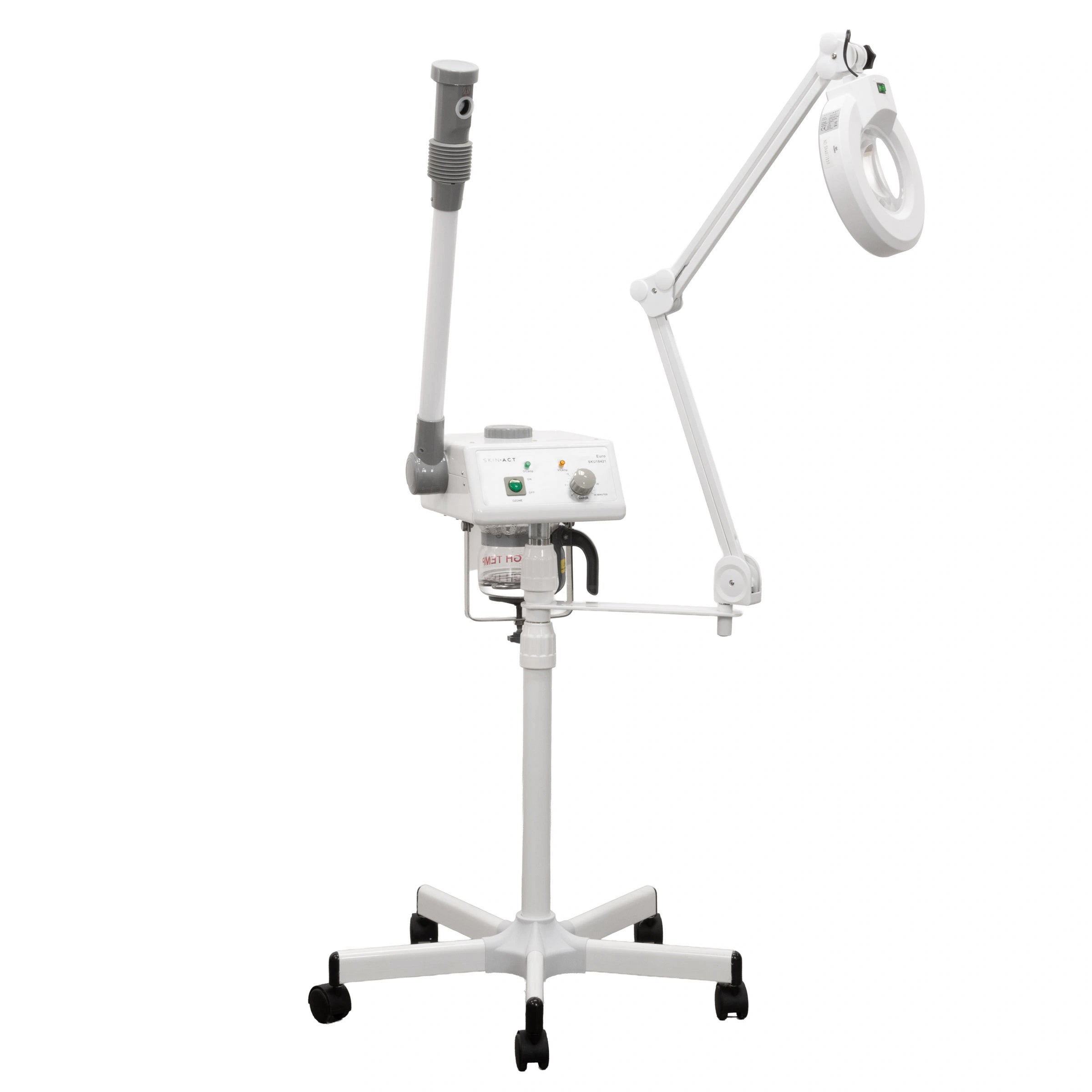 Euro Facial Steamer With Aroma Therapy + LED Magnifying Lamp