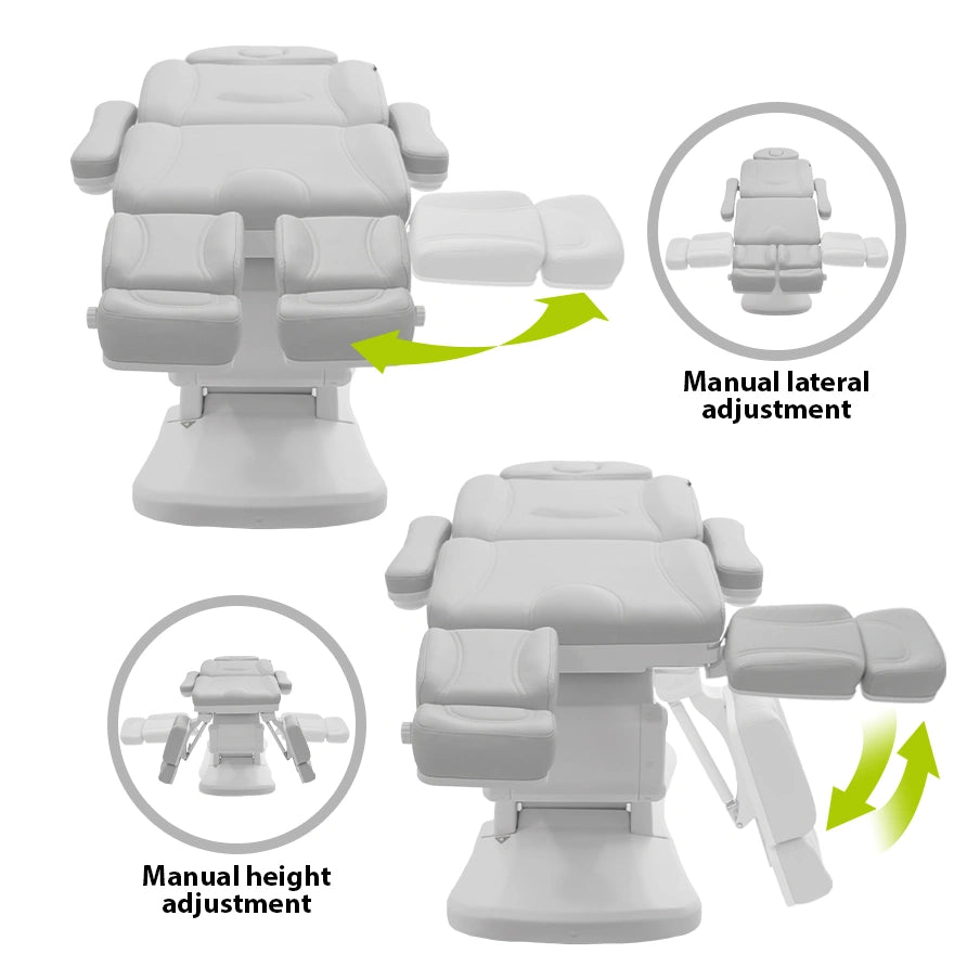 Luna Medical Spa Electric Treatment Chair/Table Podiatry Function, And Independently Adjustable Legs