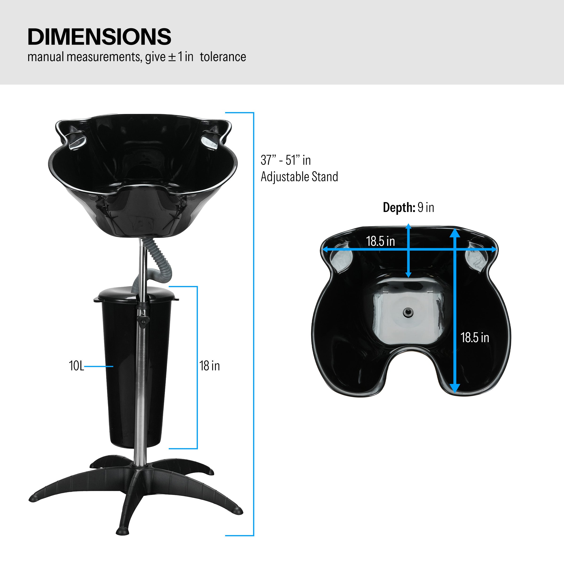 Portable Shampoo Bowl - No Plumbing Hair Washing Sink