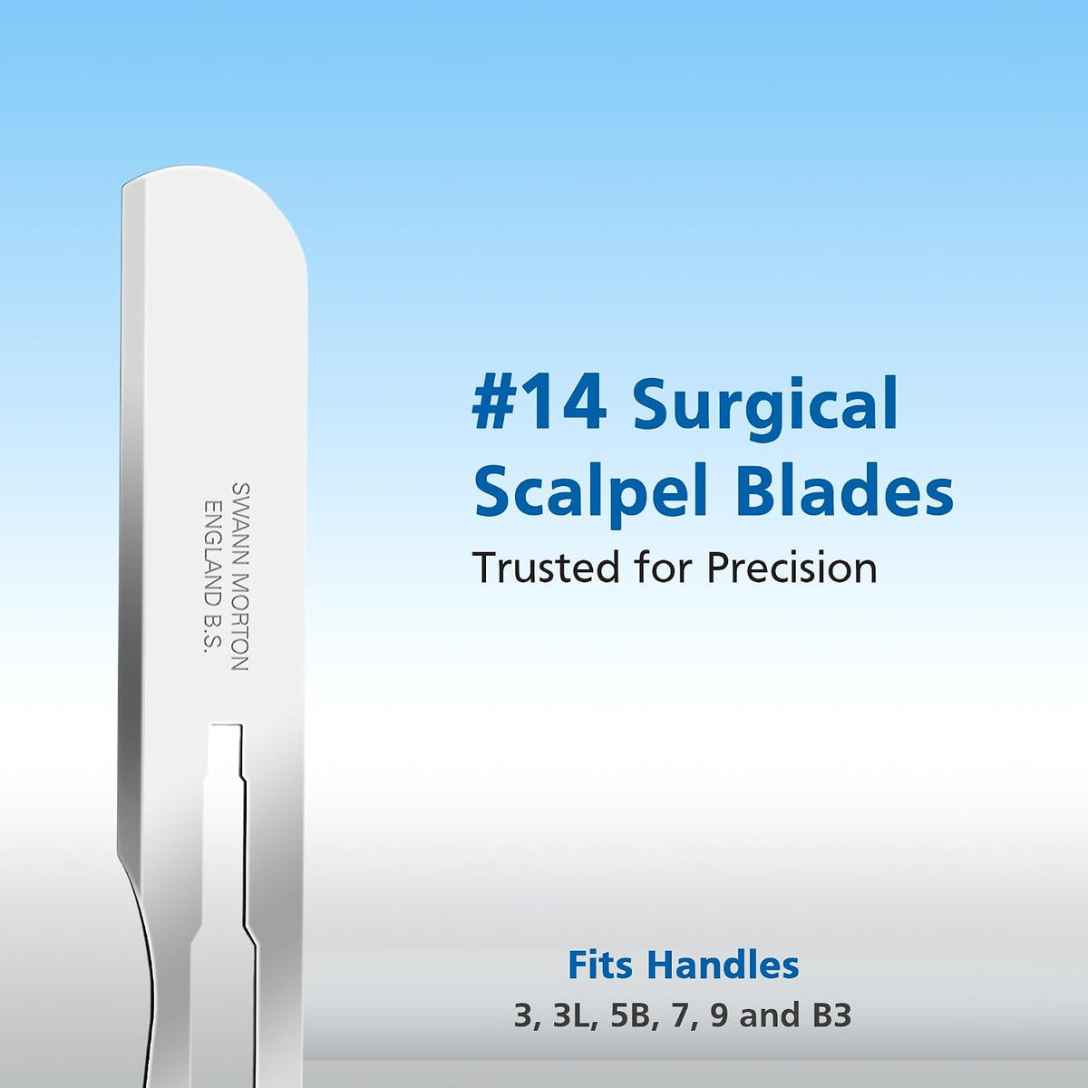Swann Morton Dermaplane Sterile, Stainless Blade Size 14, 100 Pack