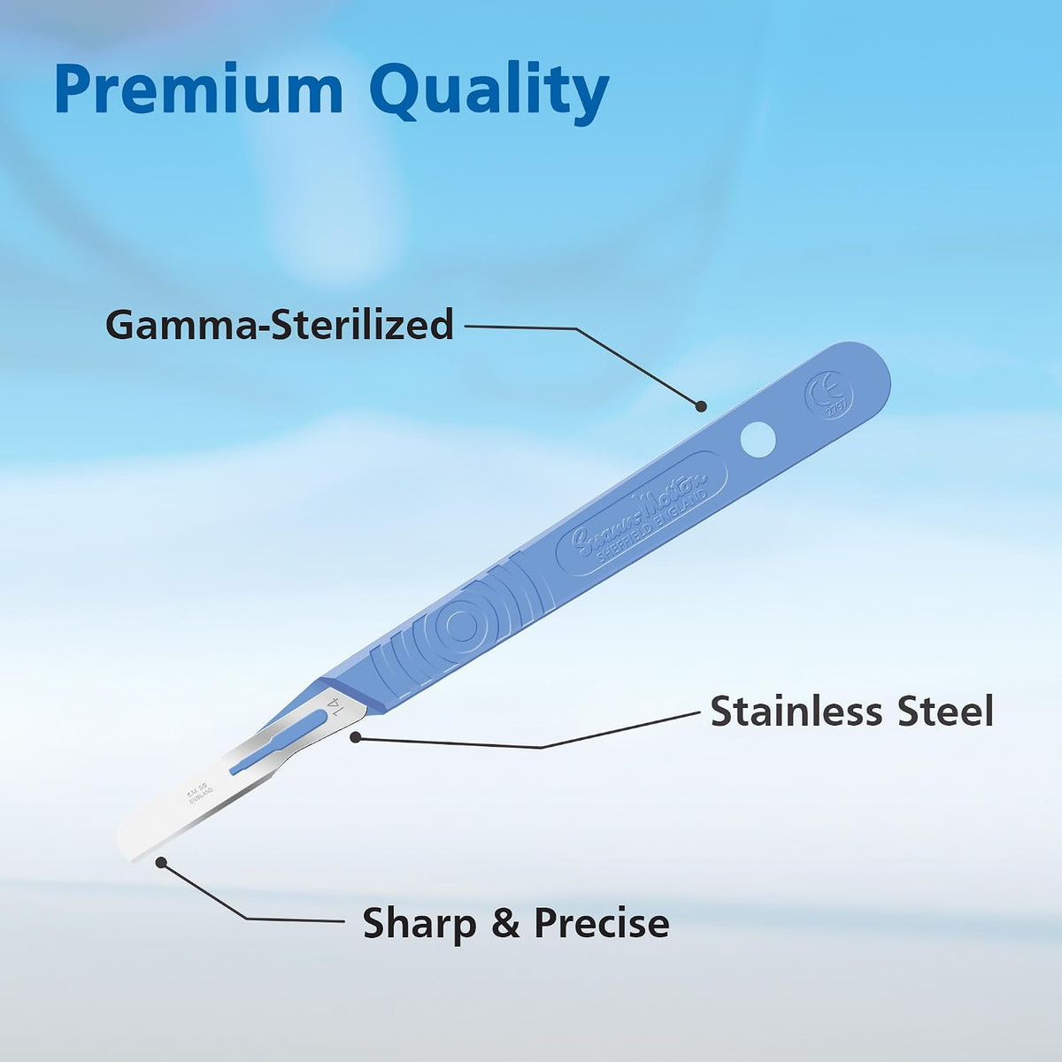 Swann Morton Scalpels Size 14 Single-Use Disposable (10 Pack)