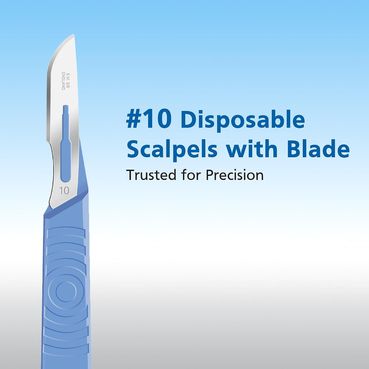 Swann Morton Scalpels Size 10R Single-Use Disposable (10 Pack)