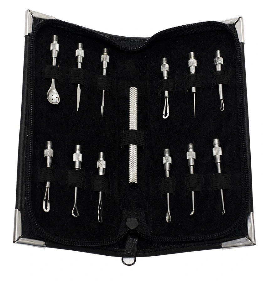 SkinAct Professional 12 Piece Stainless Steel Skincare Extractor Kit