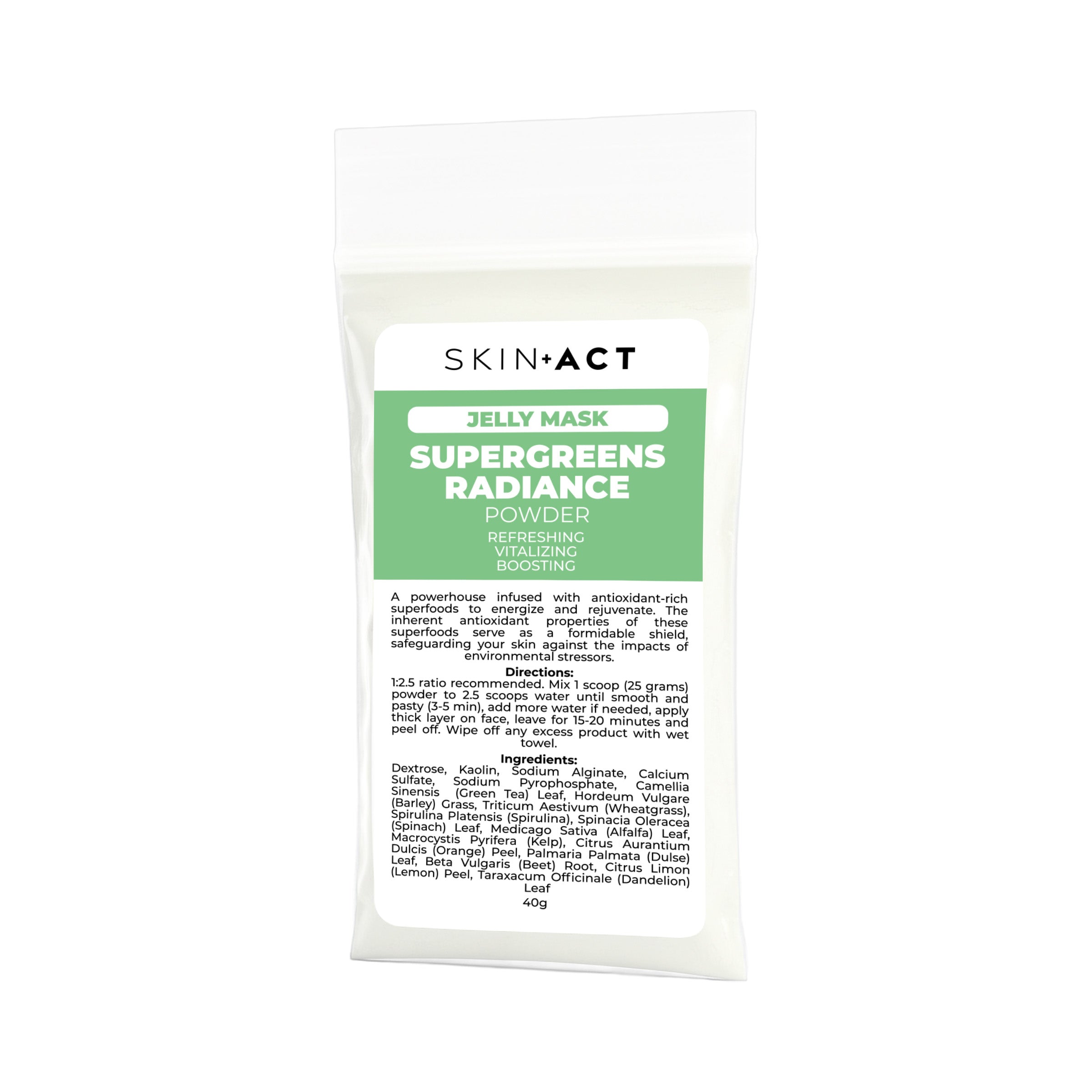 Supergreens Radiance Jelly Mask Powder, 40g (3 Pack)
