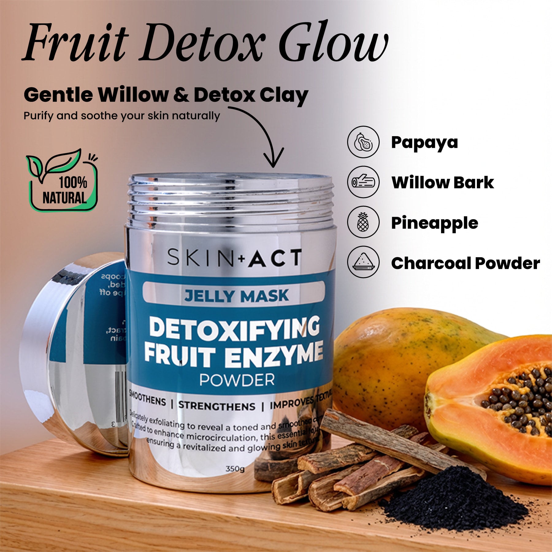 Detoxifying Fruit Enzyme Jelly Mask Powder, 350g