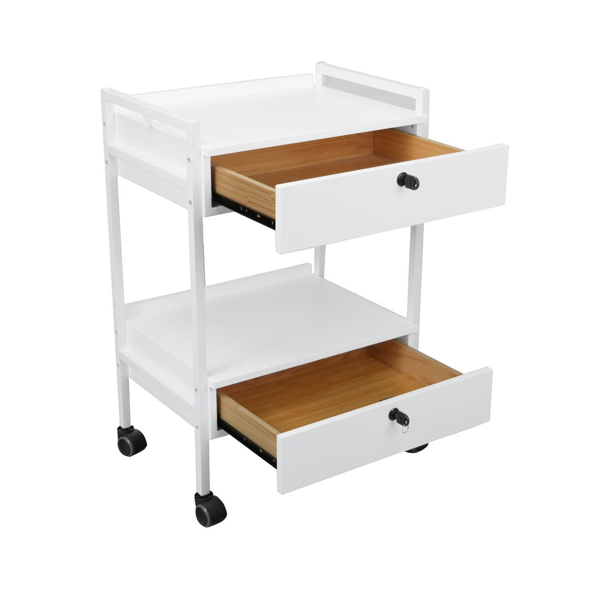 Pro Double Drawer Salon Trolley Cart