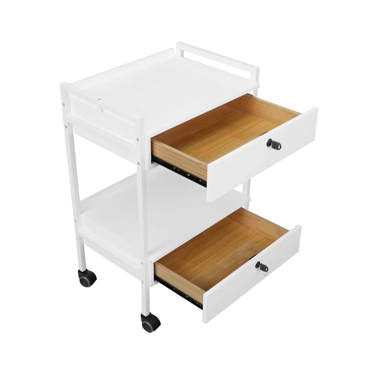 Pro Double Drawer Salon Trolley Cart