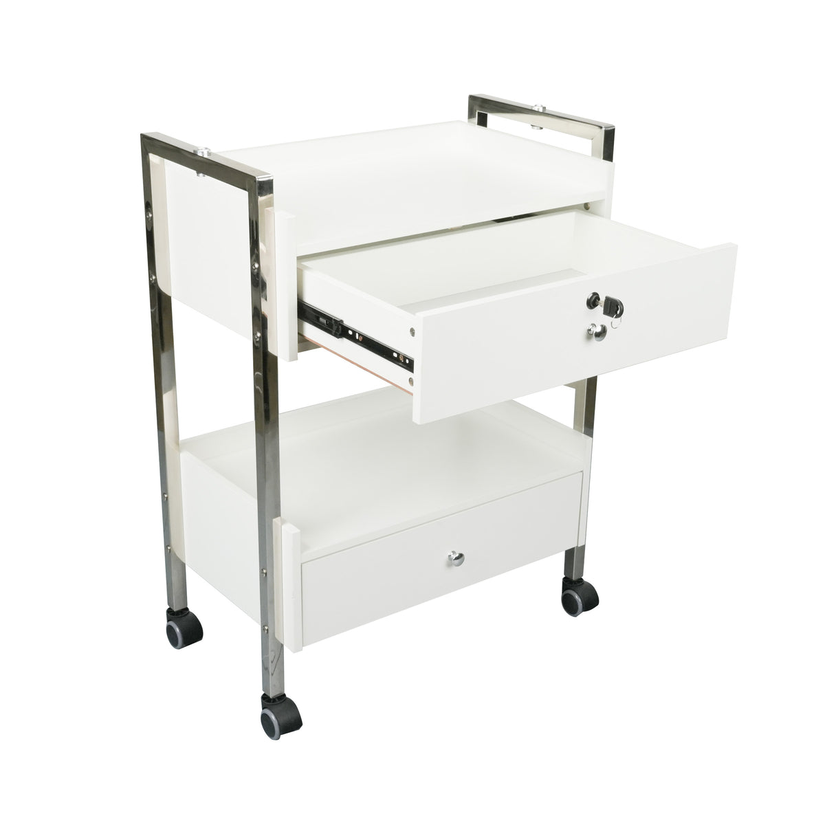 Salon Spa Cart with Two Drawers on Wheels