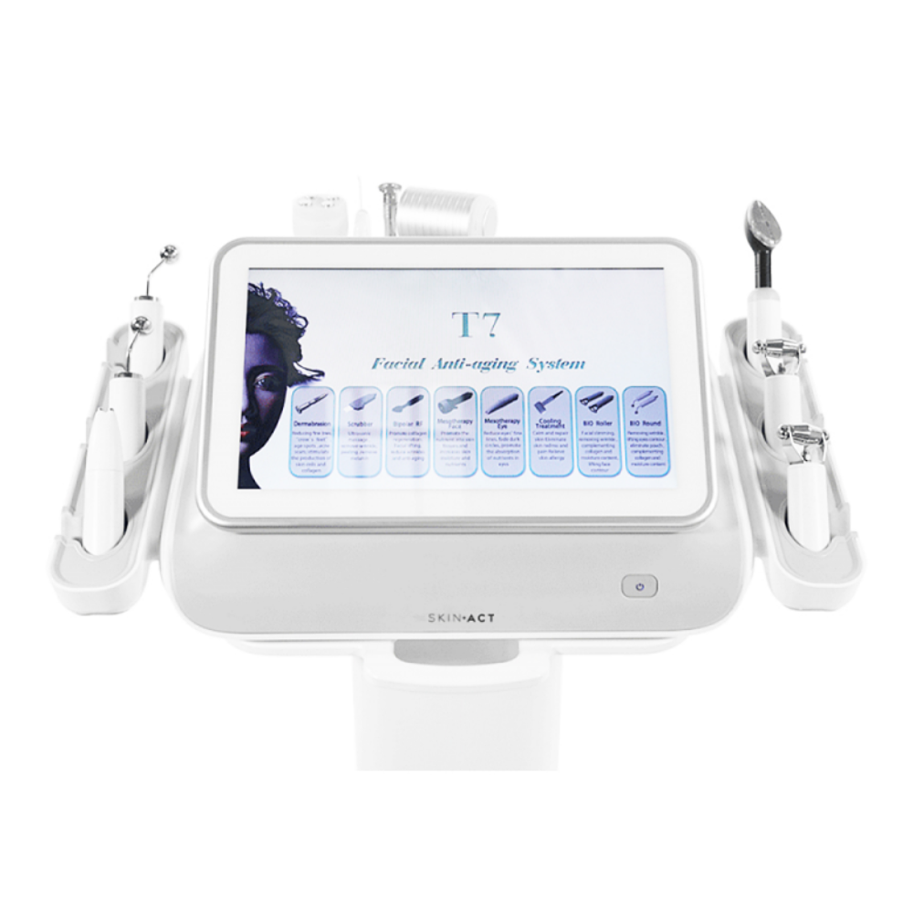 SkinAct Ultra 6 In 1 Microdermabrasion + Skin Scrubber + Bipolar RF + Mesotherapy + Cooling Treatment + Microcurrent Bio-Lift