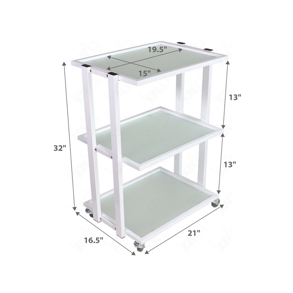 Pro Glass Cart With 3 Shelves