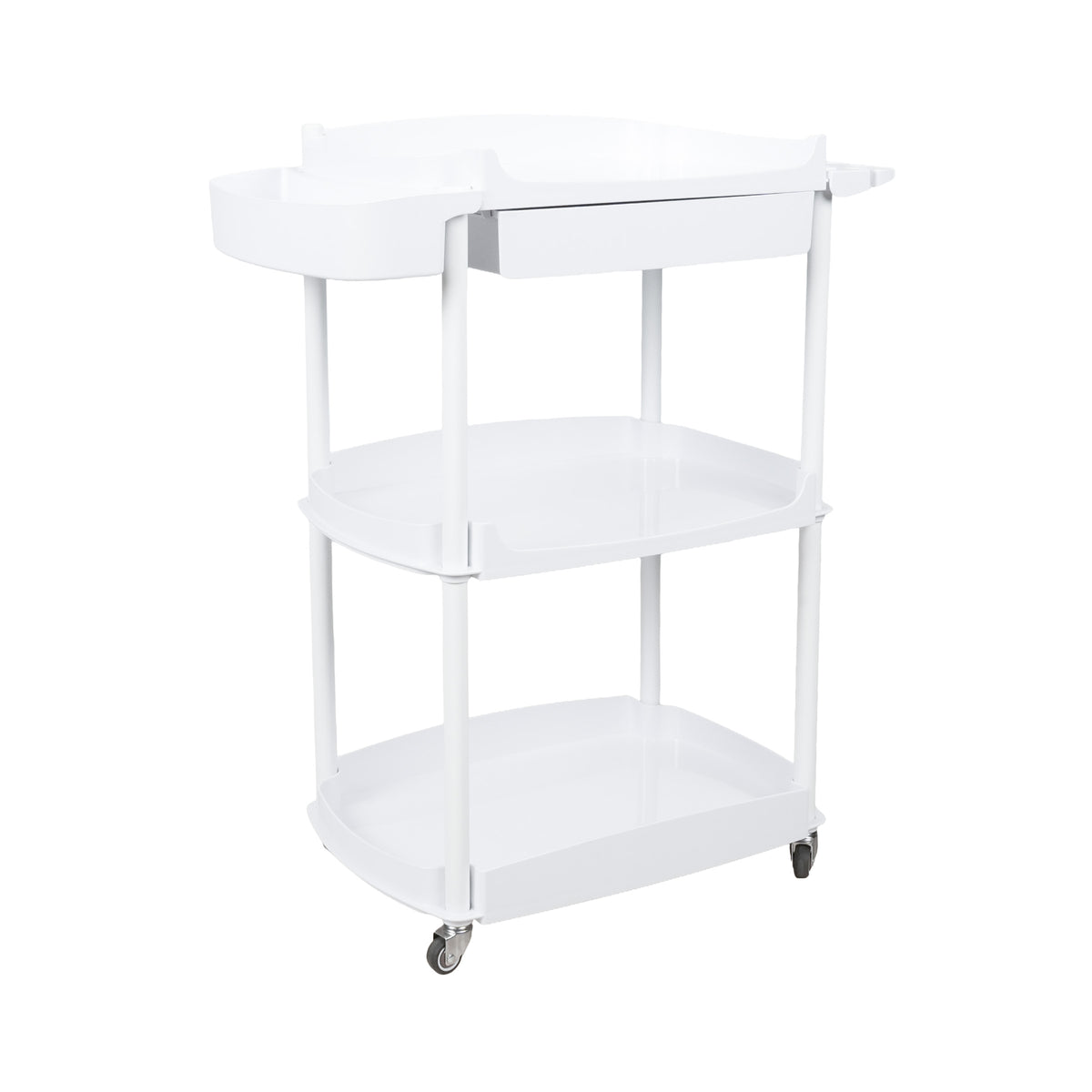 3-Shelf Spa Utility Cart with Drawer & Mag Lamp Holder