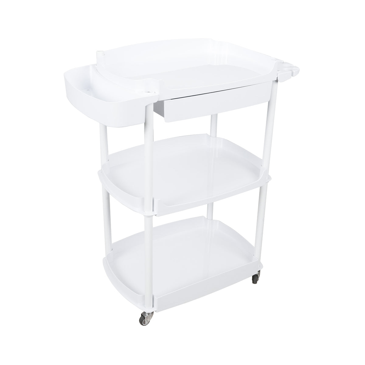 3-Shelf Spa Utility Cart with Drawer & Mag Lamp Holder