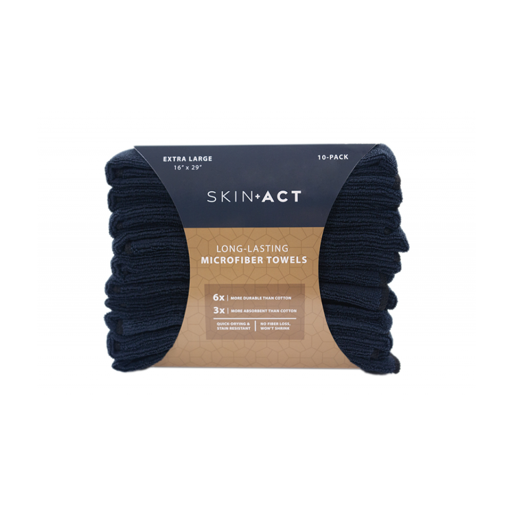 SkinAct Microfiber Towels 10 Count, Additional Colors