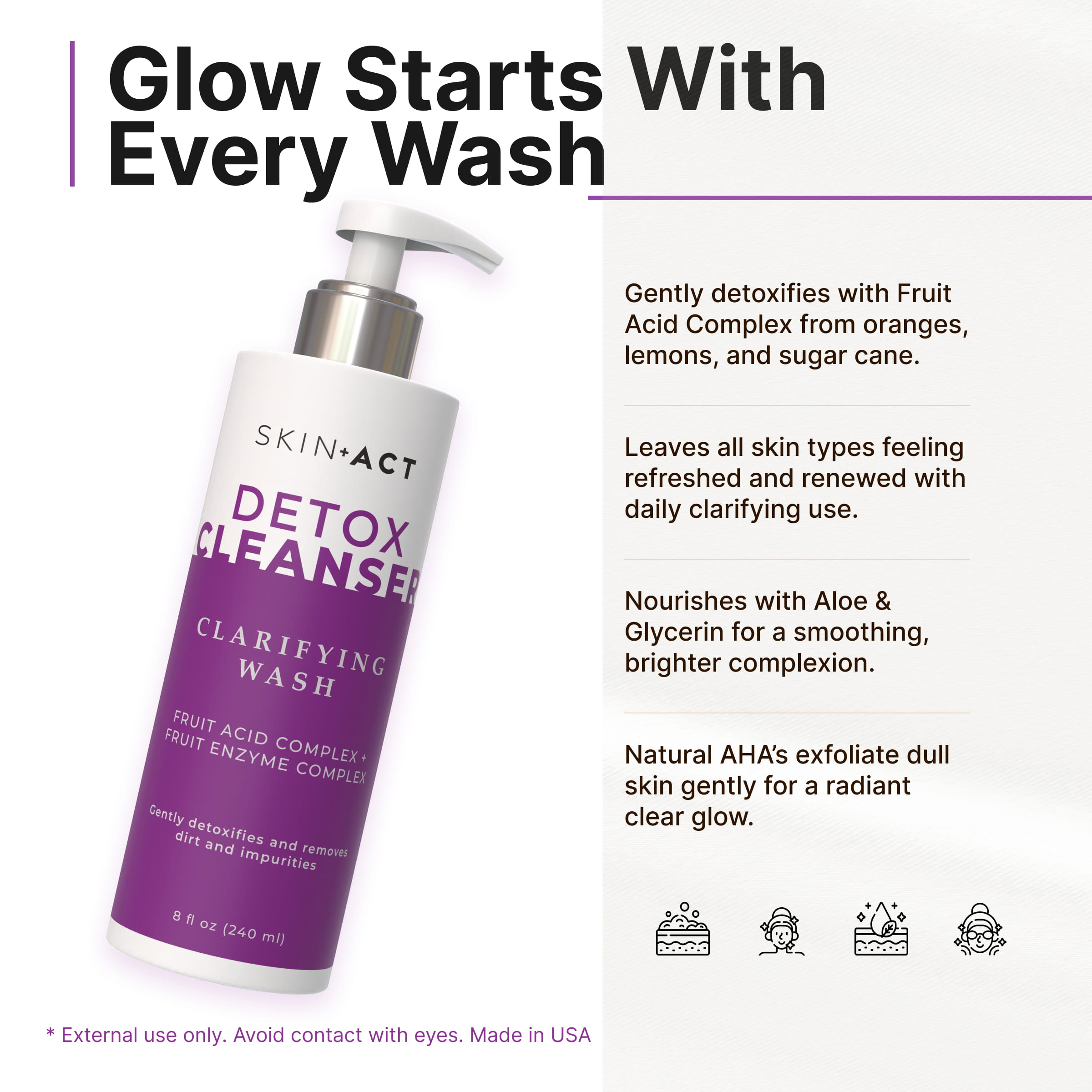 SkinAct Detox Cleanser & Purifying Face Wash