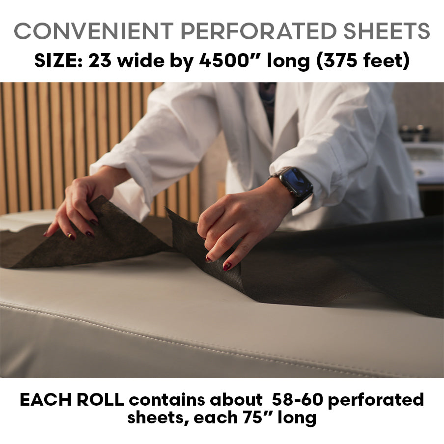 Disposable Perforated Non Woven Table Cover 23"x375', 1 Roll