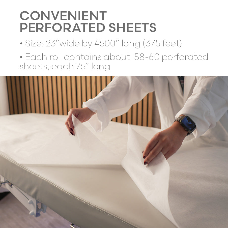 Disposable Perforated Non Woven Table Cover 23"x375', 1 Roll