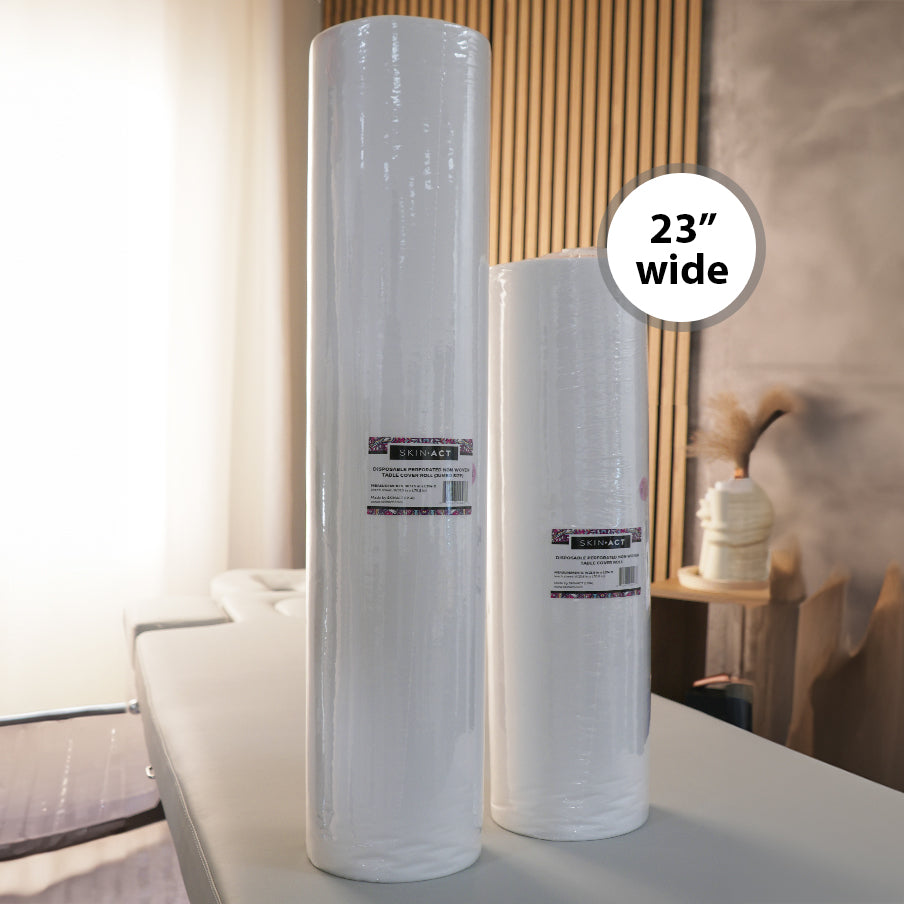 Disposable Perforated Non Woven Table Cover 23"x375', 1 Roll