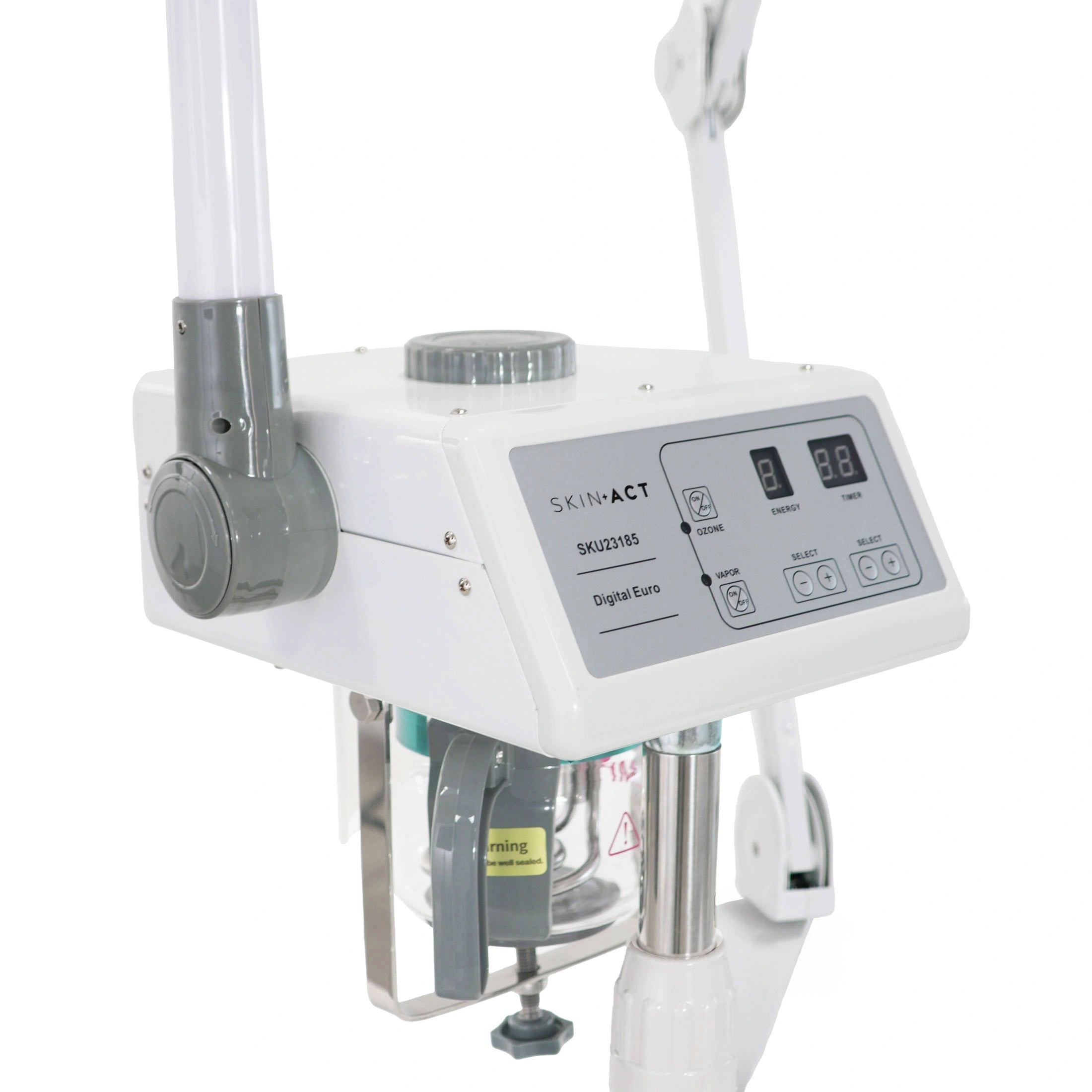 Digital Euro Facial Steamer With Aromatherapy + LED Magnifying Lamp