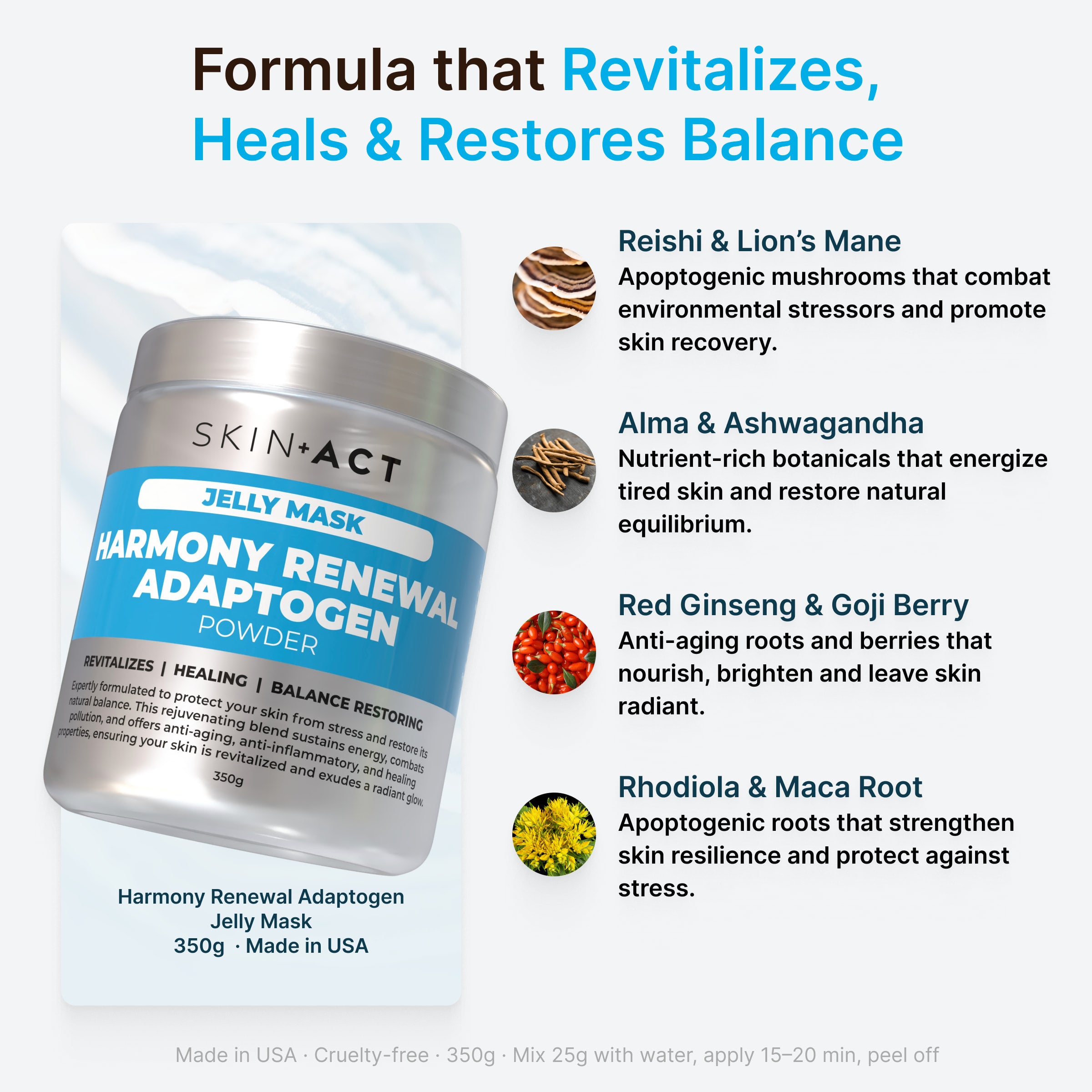 Harmony Renewal Adaptogen Jelly Mask Powder, 350g