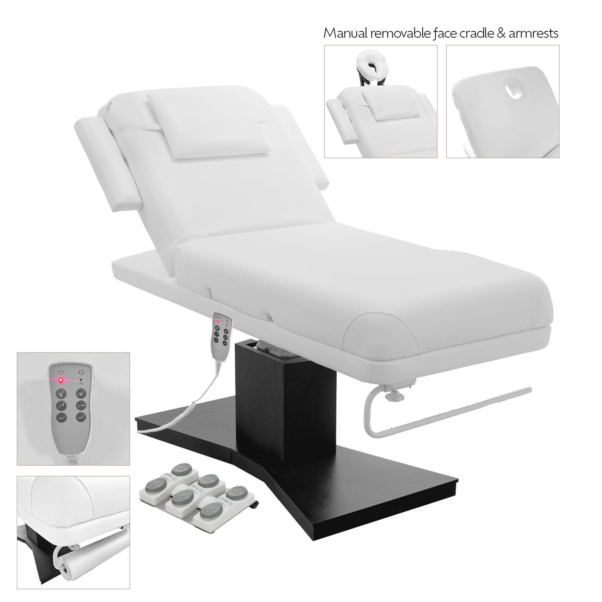 Milo 3.0 Motor (With Independent Leg Adjustment) Electric Massage And Facial Bed, Table