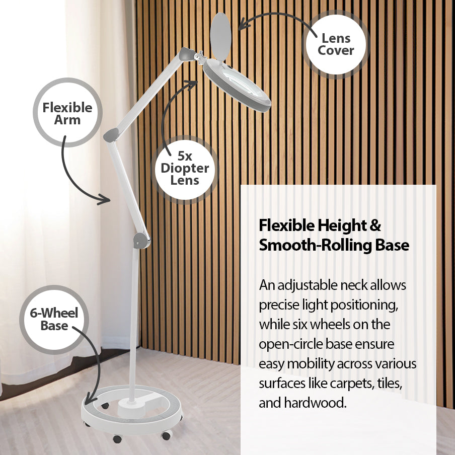 Moda LED Magnifying Lamp - Touch Control Brightening Adjustment System