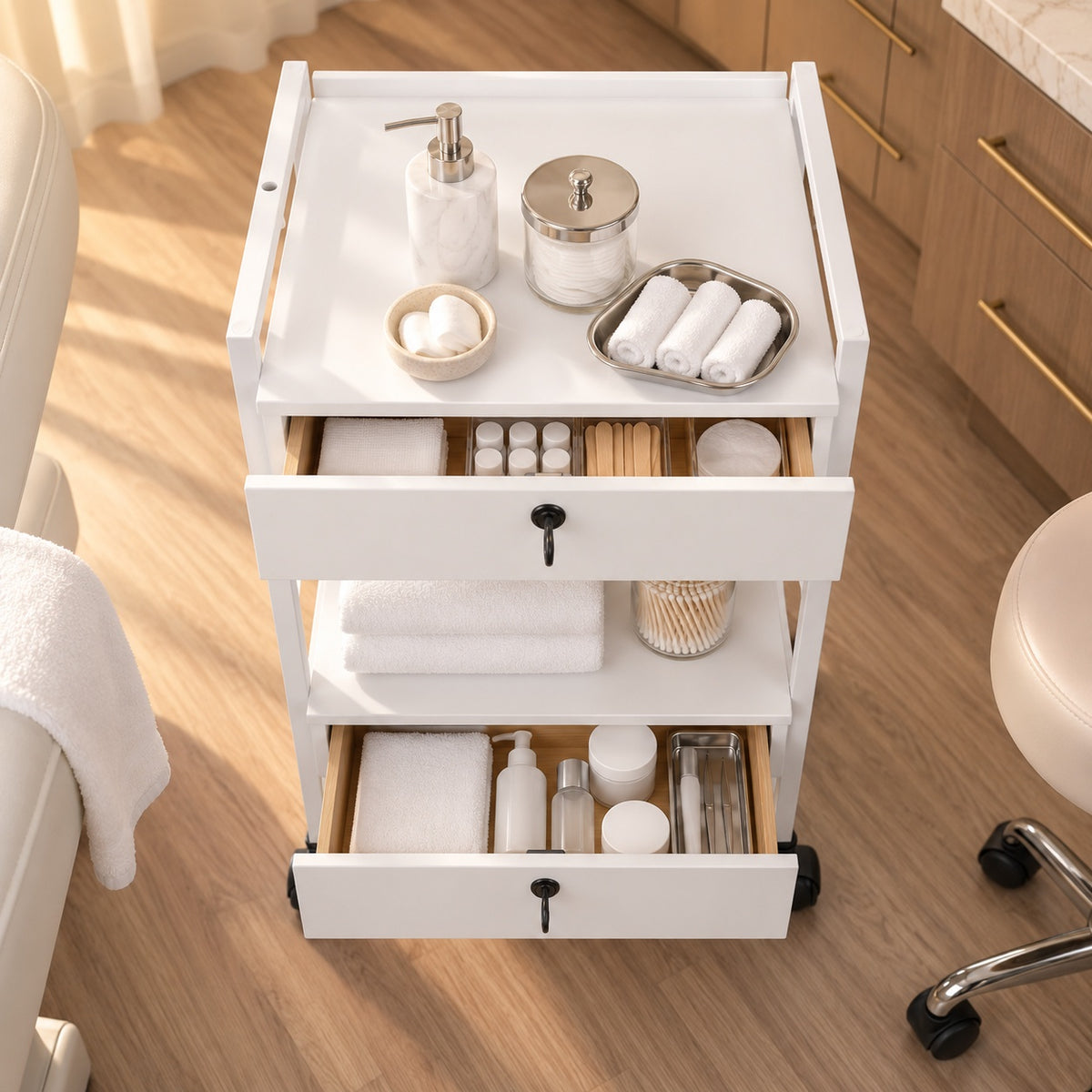 Pro Double Drawer Salon Trolley Cart