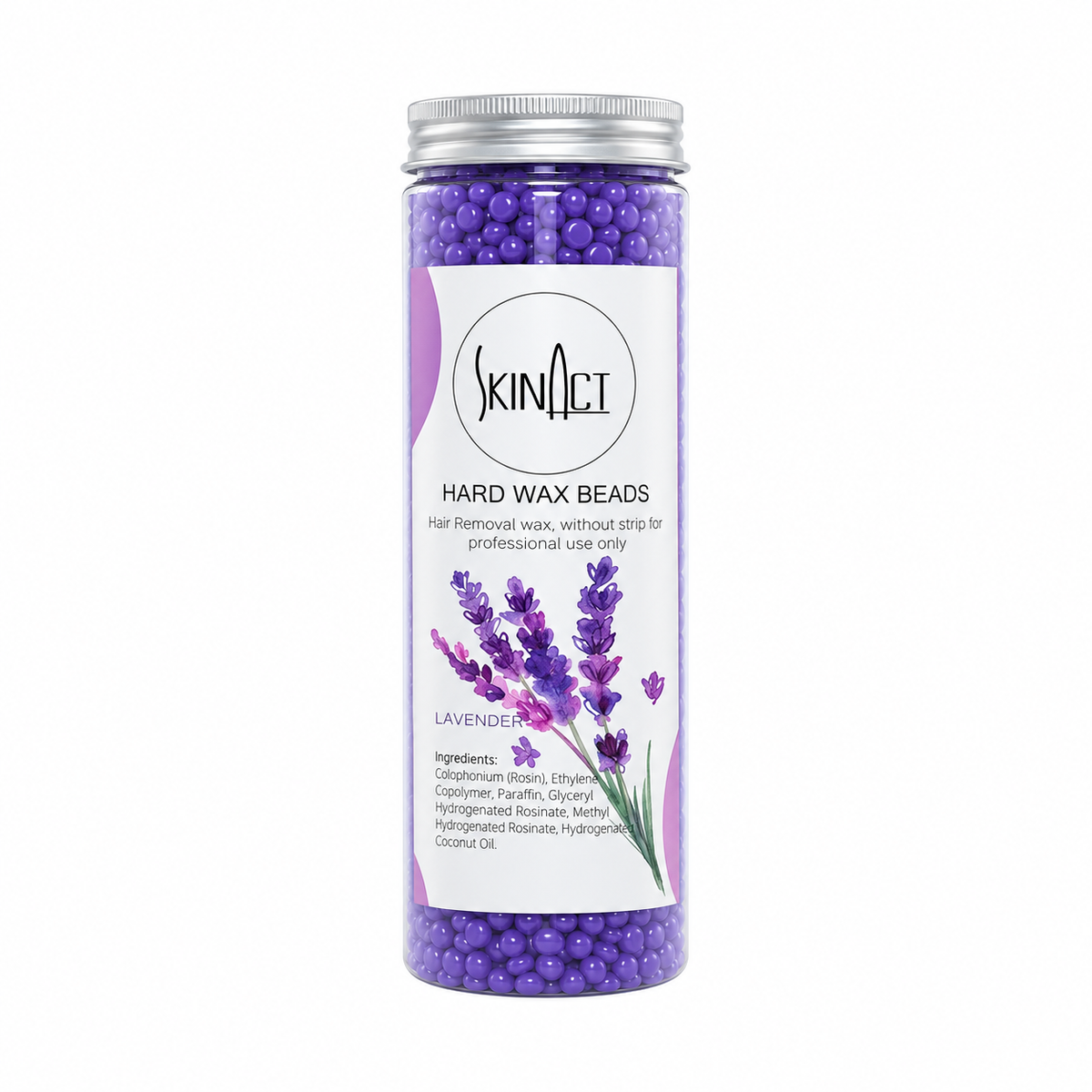 Hard Wax Beads – Lavender 1 lb Bottle