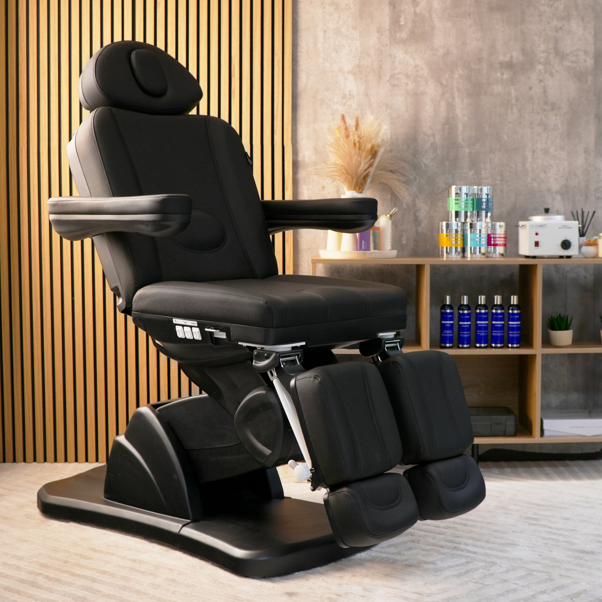 Luna Medical Spa Electric Treatment Chair/Table with Swivel, Podiatry Function, and Independently Adjustable Legs