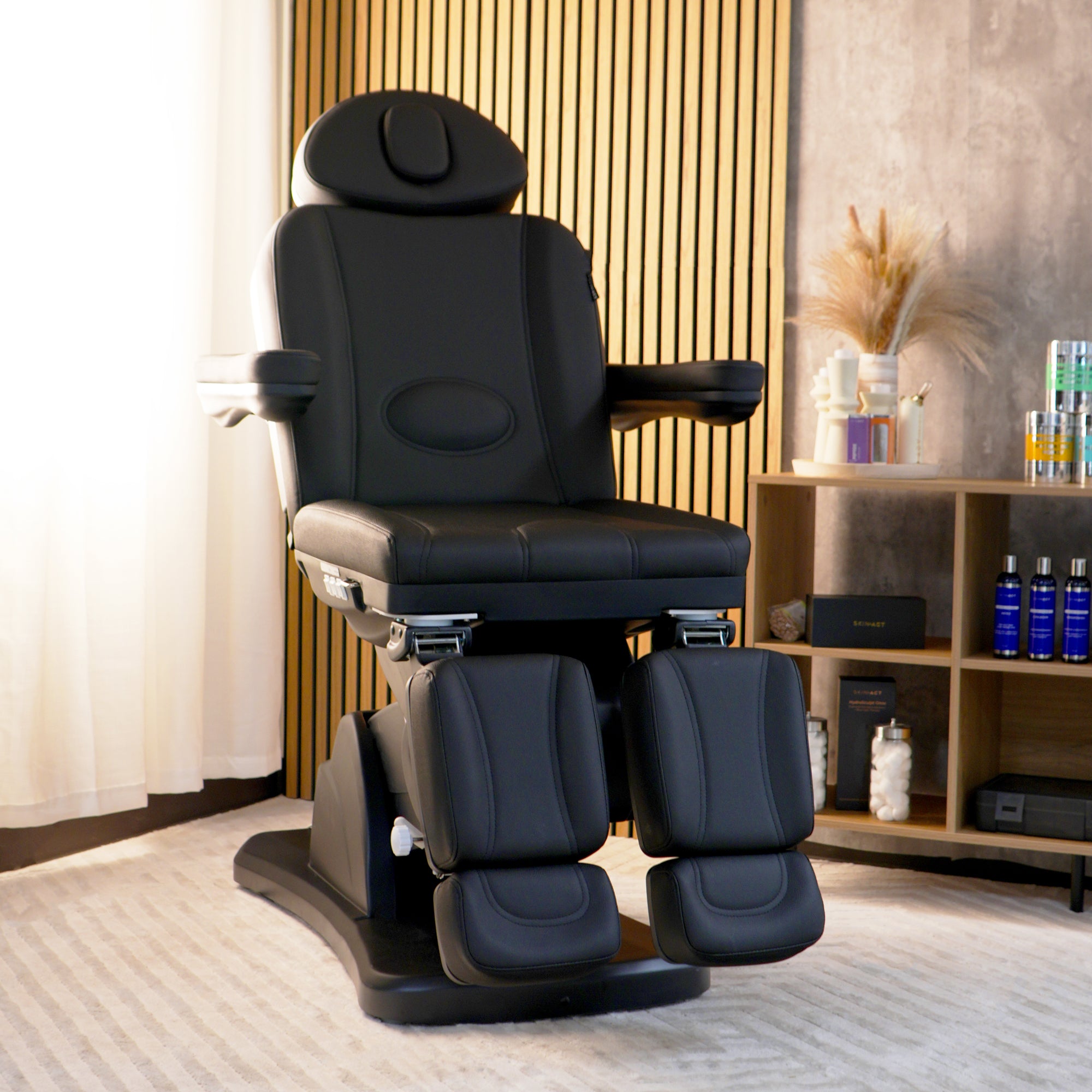 Luna Medical Spa Electric Treatment Chair/Table with Swivel, Podiatry Function, and Independently Adjustable Legs