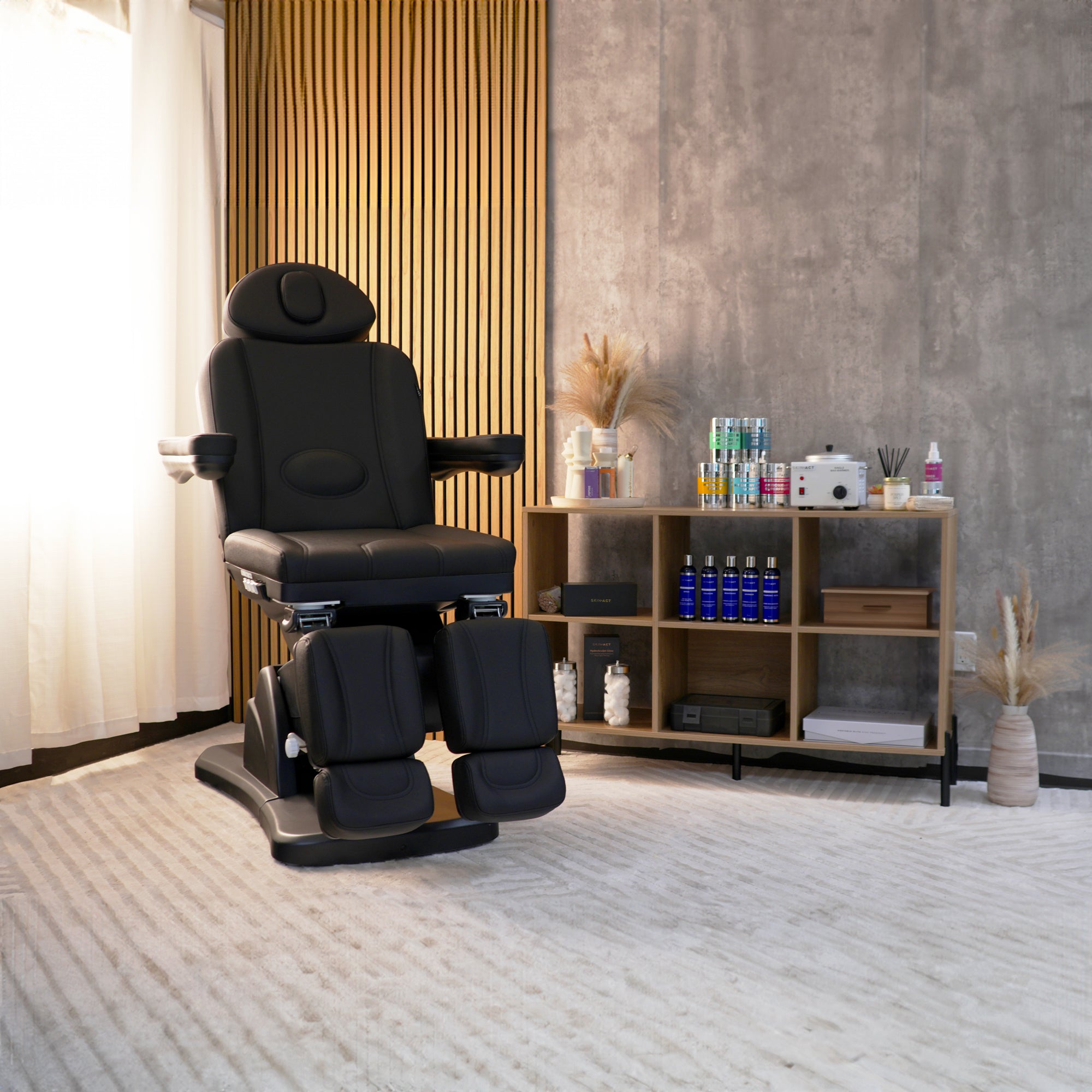 Luna Medical Spa Electric Treatment Chair/Table with Swivel, Podiatry Function, and Independently Adjustable Legs