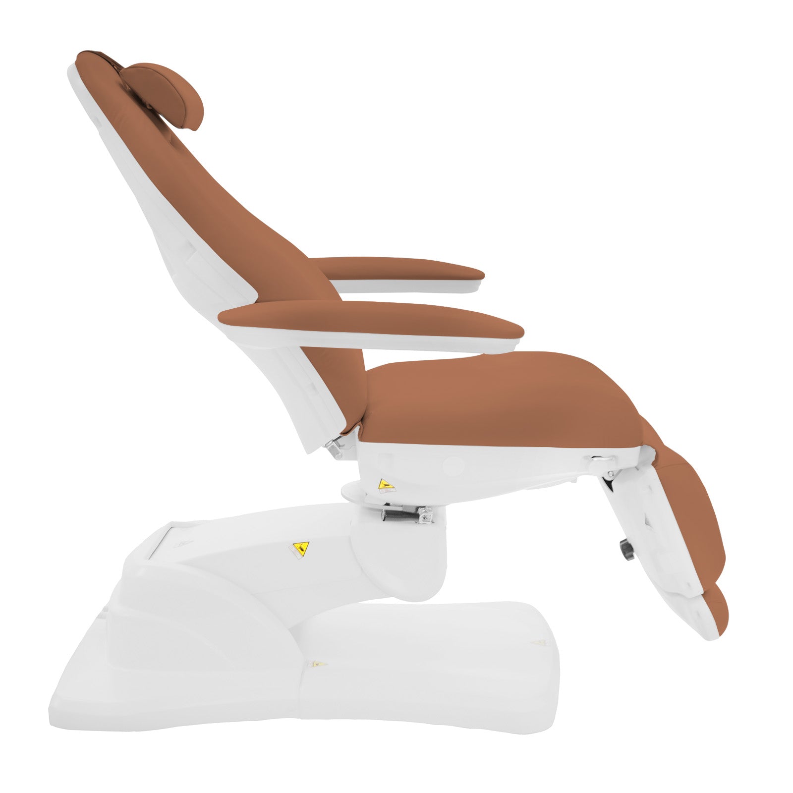 SkinAct Bents treatment table, side right view, reclined chair position