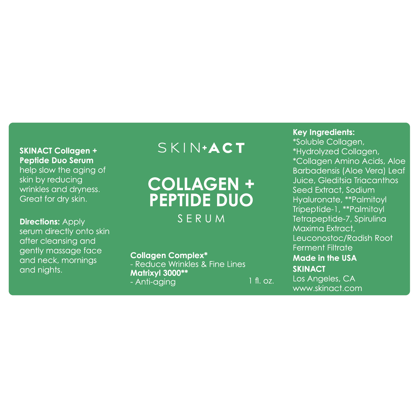 SkinAct Collagen Plus Peptide Duo Serum