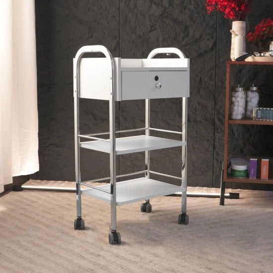 Salon Spa Cart with Single Drawer on Wheels