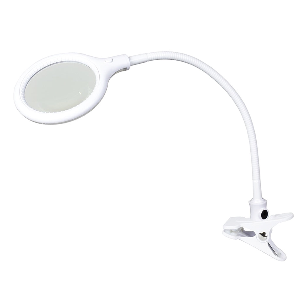 Tabletop Magnifying Led Light With Clamp White Color