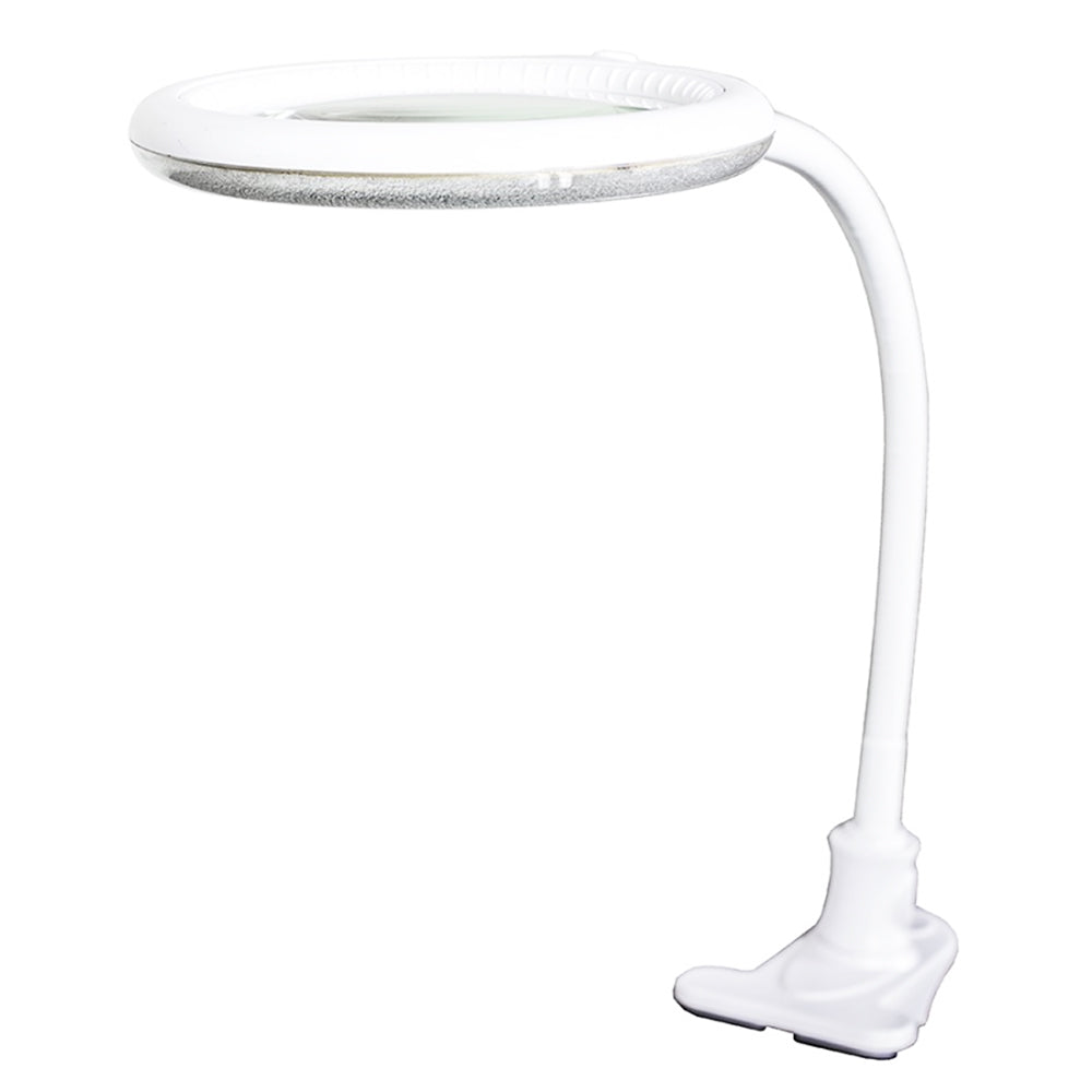 Tabletop Magnifying Led Light With Clamp White Color